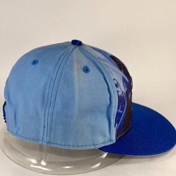 Vtg Cleveland Indians Snap Back Hat Blue New Era Darth Vader Star Wars Mens 90s